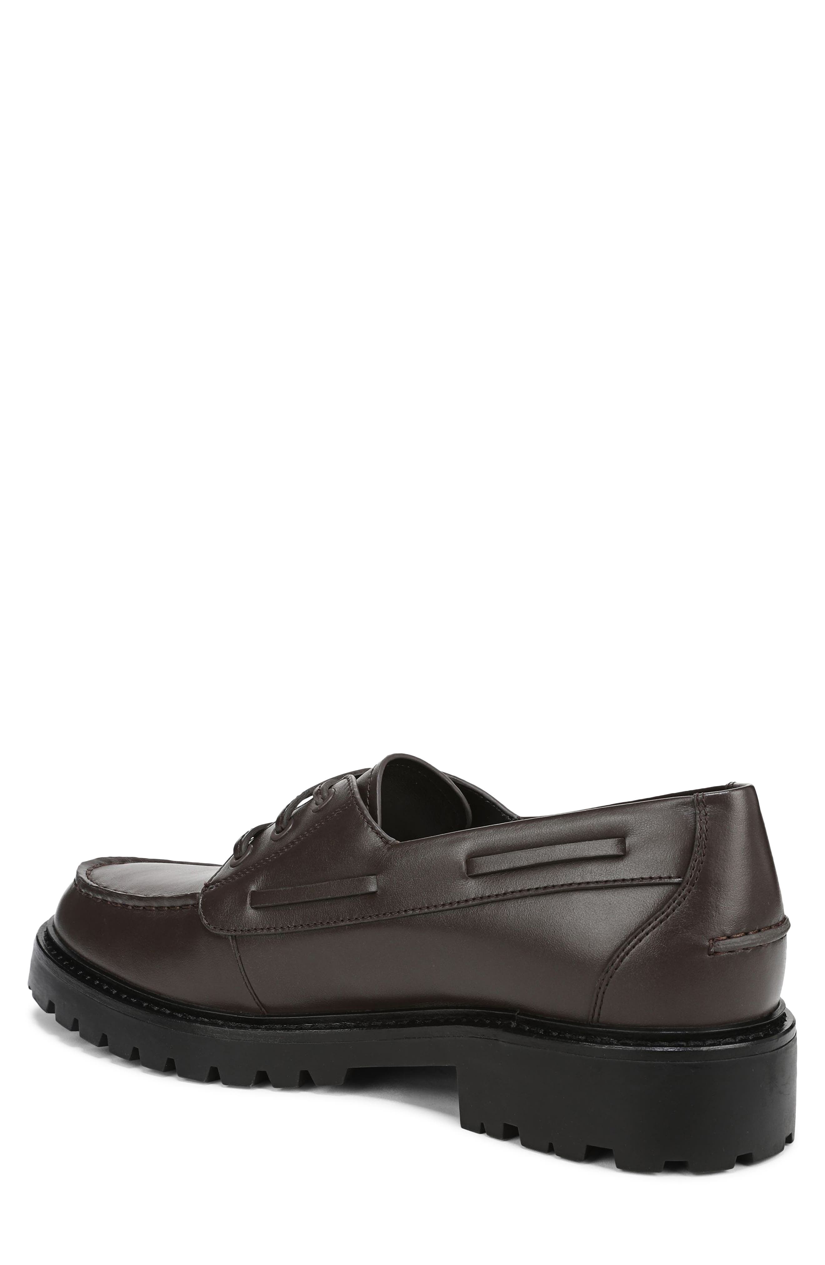 Dillon Lugged Moc Toe Boat Shoe, Alternate, color, TRUFFLE