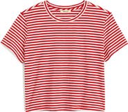 Madewell Stripe Boxy Crop Slub T-Shirt