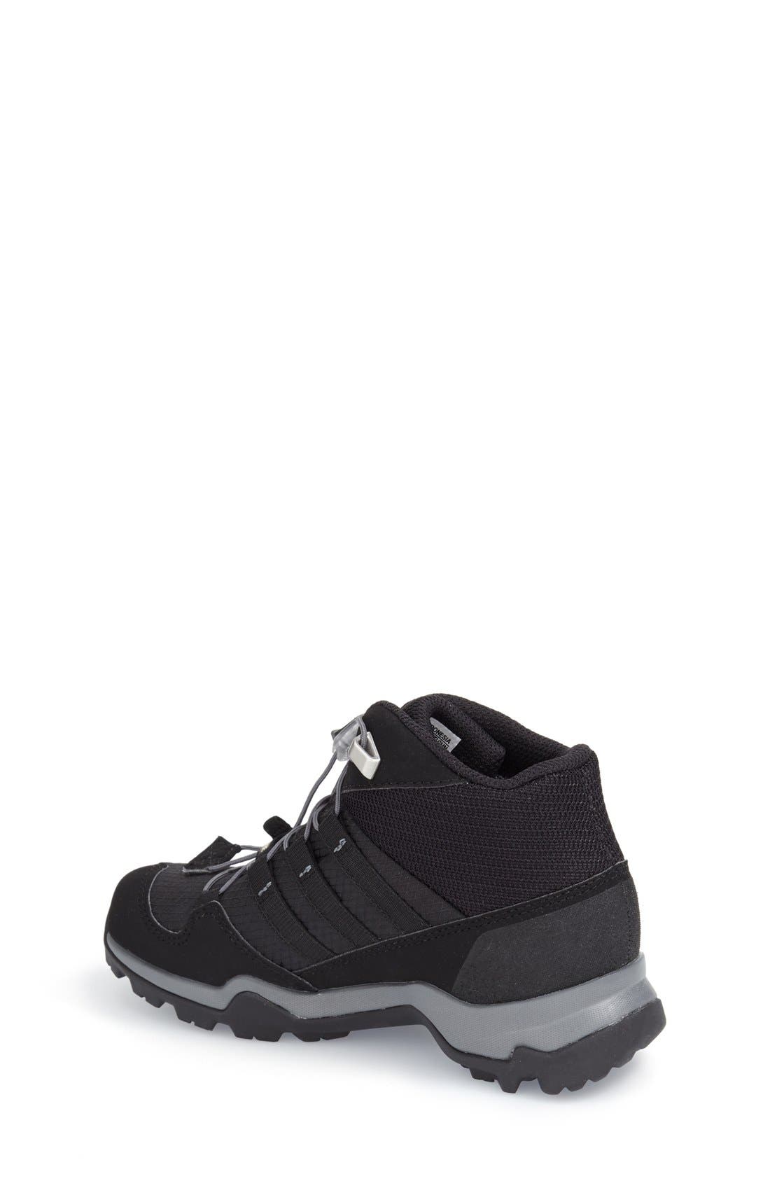 'Terrex Mid Gore-Tex' Hiking Shoe, Alternate, color, BLACK/ BLACK/ VISTA GREY