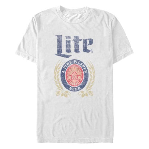 Coors Brewing Company A Fine Pilsner Distressed Graphic T-shirt In White