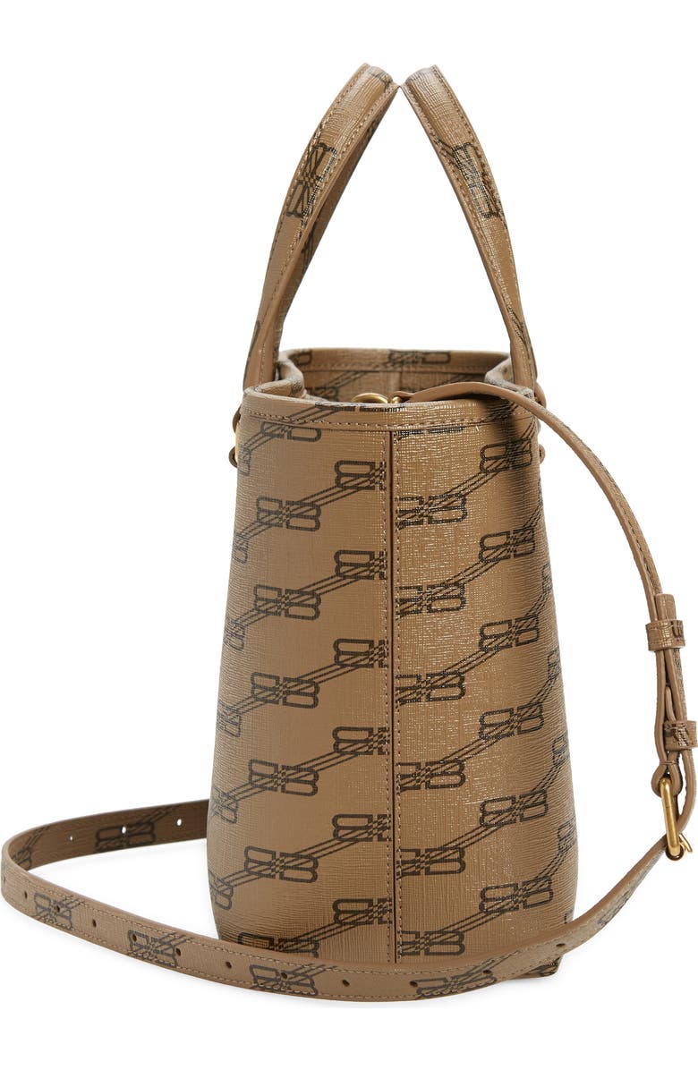 Balenciaga Small Signature Logo Coated Canvas Shopper, Alternate, color,