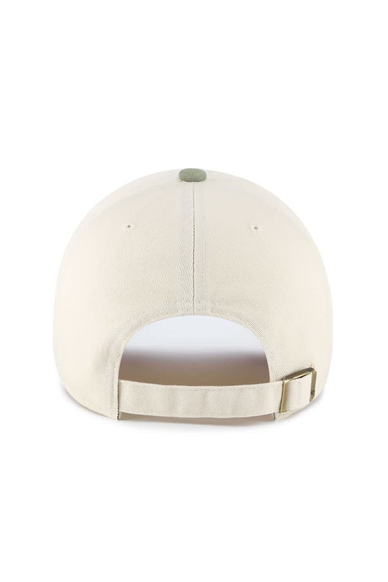 Men's '47  Natural/Olive New York Yankees Two-Tone Fashion Clean Up Adjustable Hat, Alternate, color, Natural