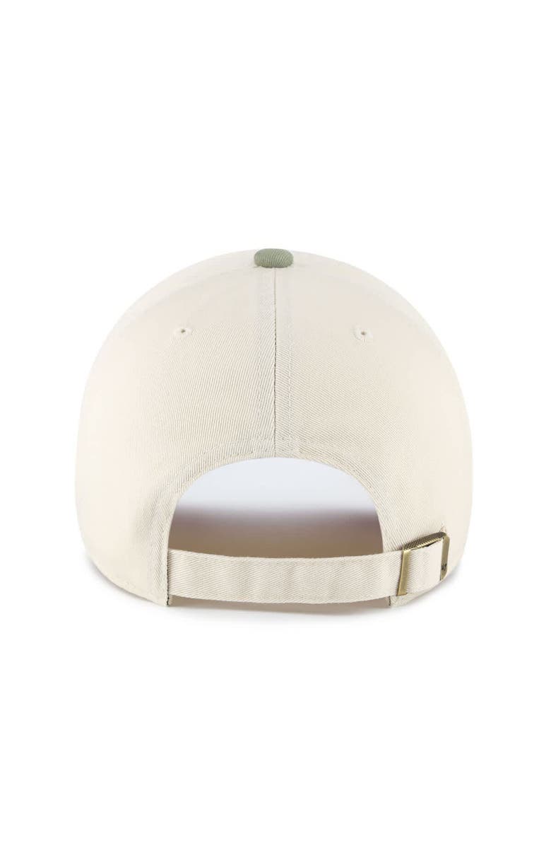'47 Men's '47  Natural/Olive Los Angeles Dodgers Two-Tone Fashion Clean Up Adjustable Hat, Alternate, color, Natural