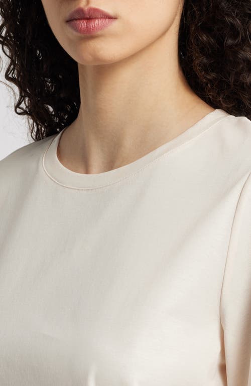 Shop Kobi Halperin Chiffon Trim Cotton T-shirt In Ecru