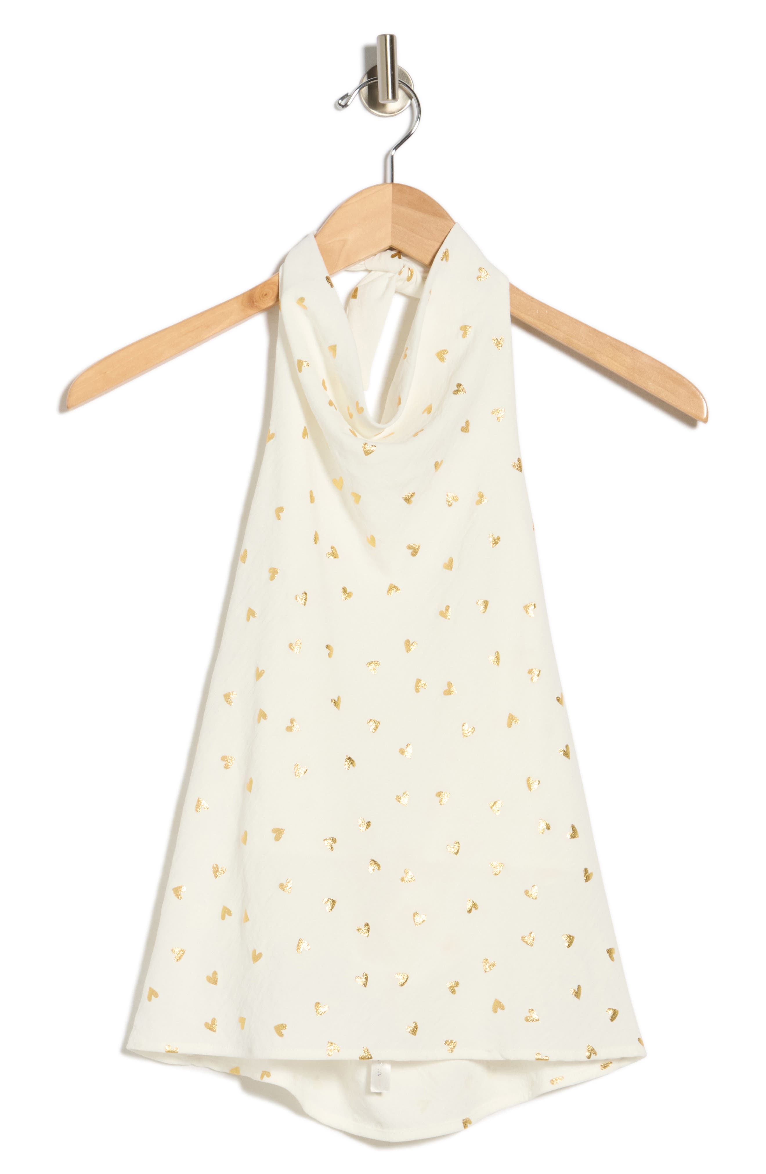 Renee C Heart Print Halter Top