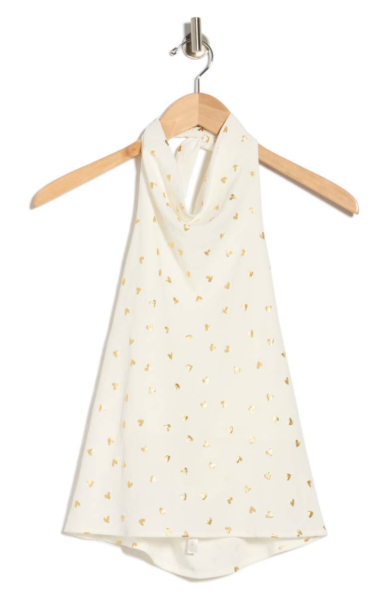 Renee C Heart Print Halter Top, Main, color, 