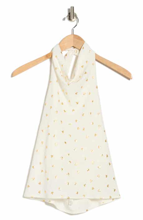 Renee C Heart Print Halter Top