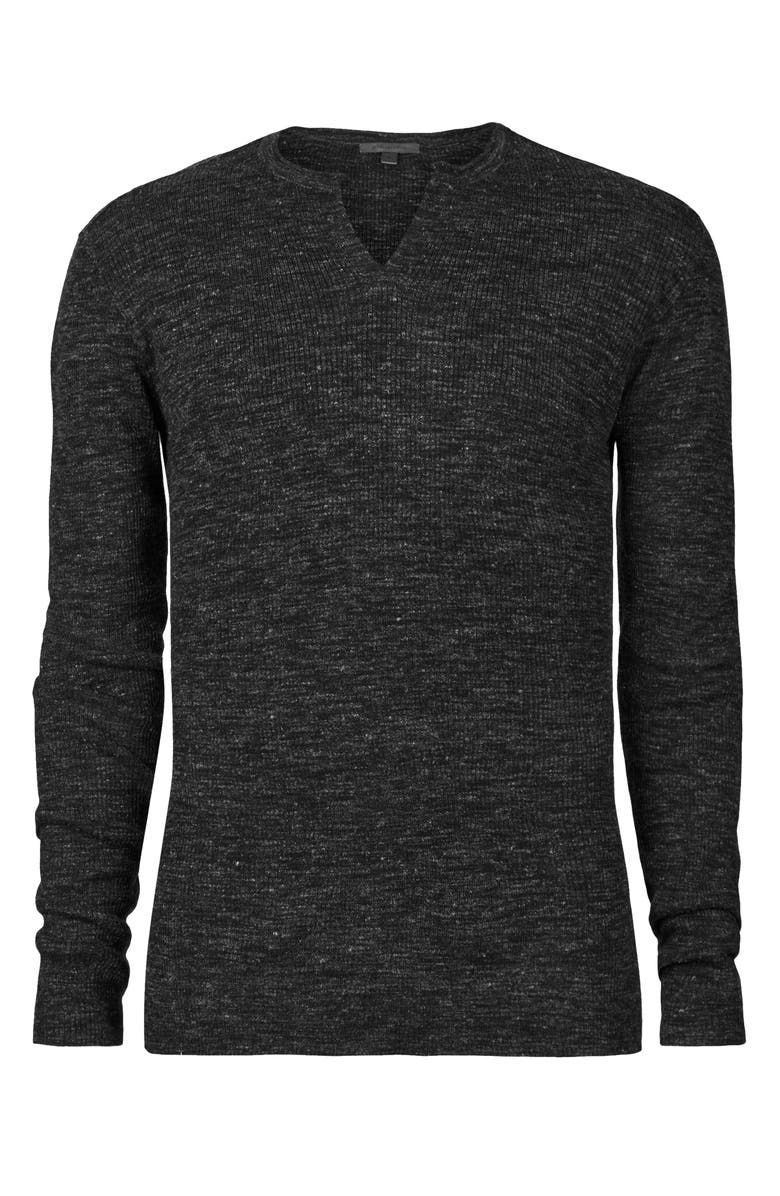 John Varvatos Travis Rib Split Neck Henley, Alternate, color, 