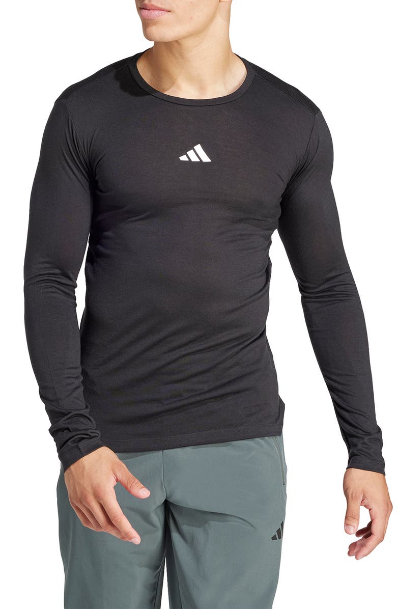 adidas AEROREADY Long Sleeve Training T-Shirt, Main, color,