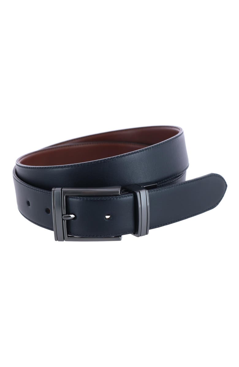 Trafalgar Maverick 32mm Reversible Leather Dress Belt, Main, color, Black To Brown