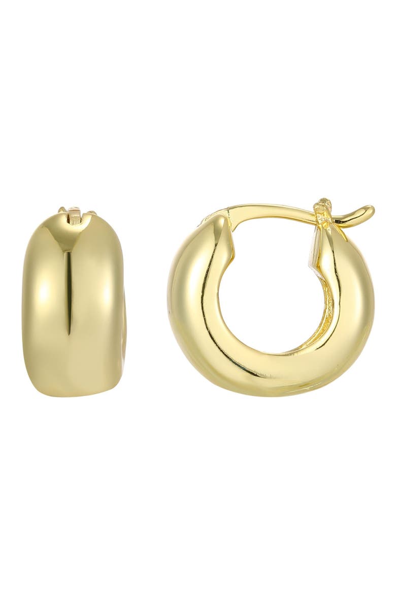 14K Gold Plated Chubby Hoop Earrings, Main, color, GOLD