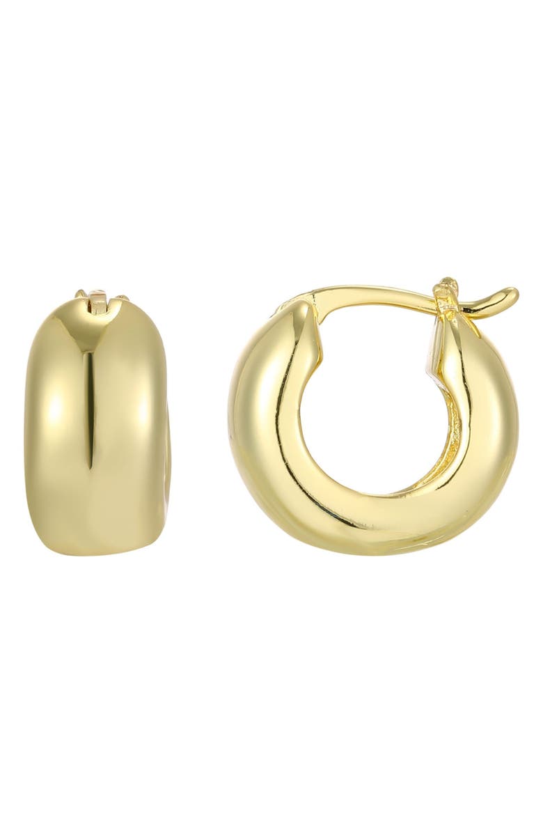 Adornia 14K Gold Plated Chubby Hoop Earrings, Main, color, Gold