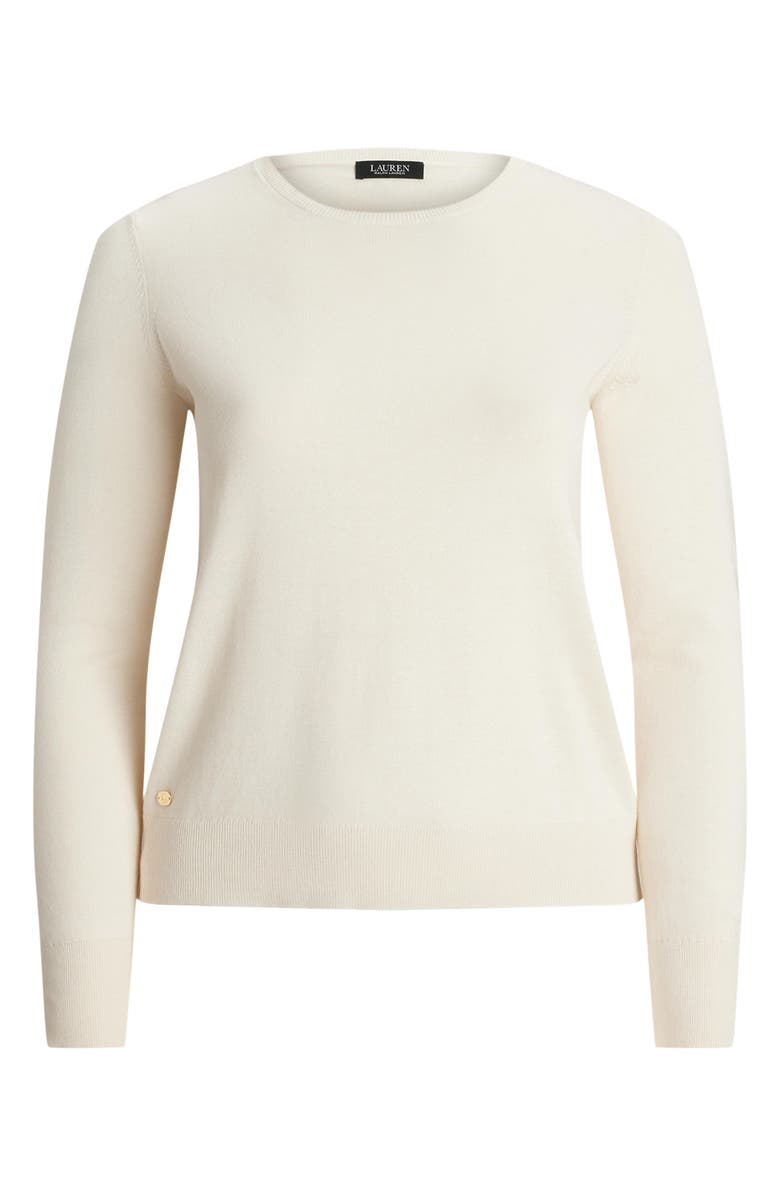 Lauren Ralph Lauren Crewneck Sweater, Alternate, color, Mascarpone Cream