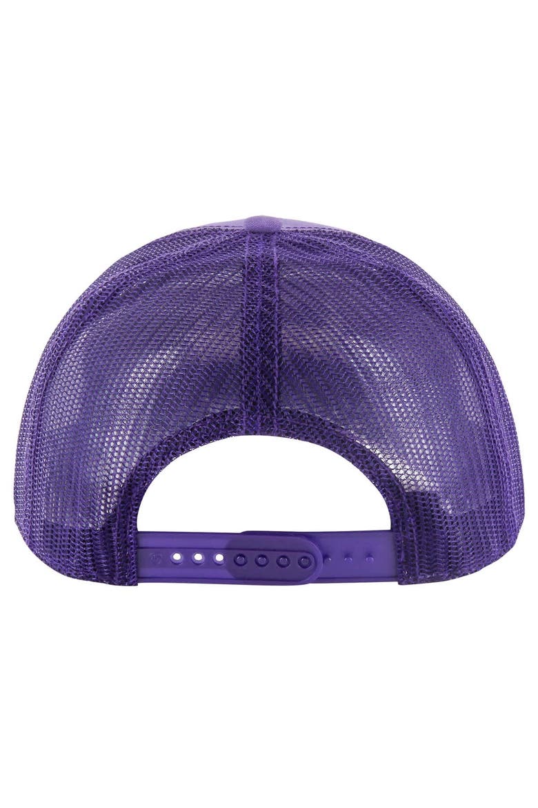 Men's '47 Purple LSU Tigers Pitstop Trucker Adjustable Hat, Alternate, color, Purple