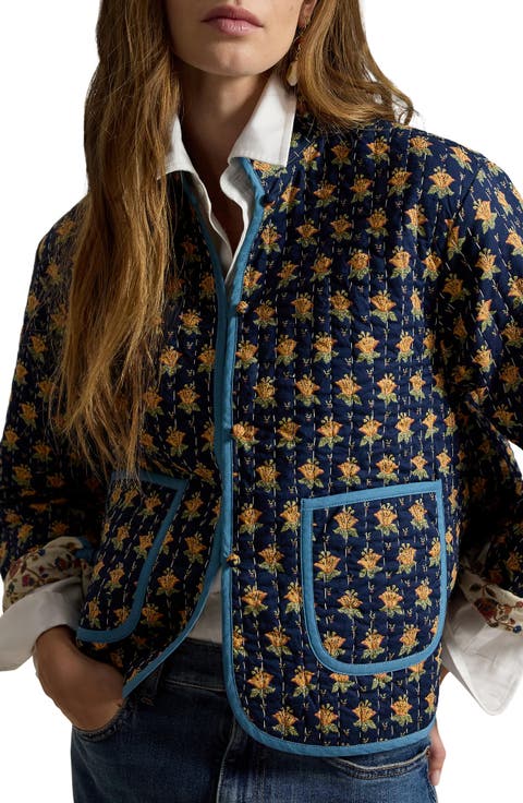 Reversible Quilted Floral Cotton Jacket