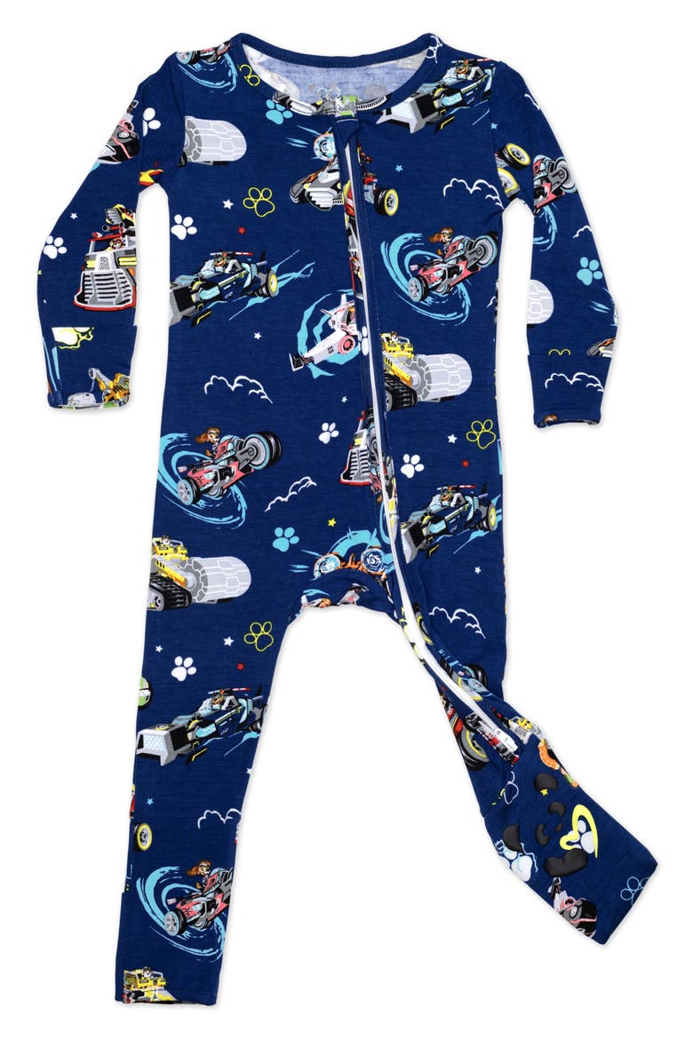 Paw Patrol Fitted Convertible One-Piece Pajamas, Main, color, BLUE