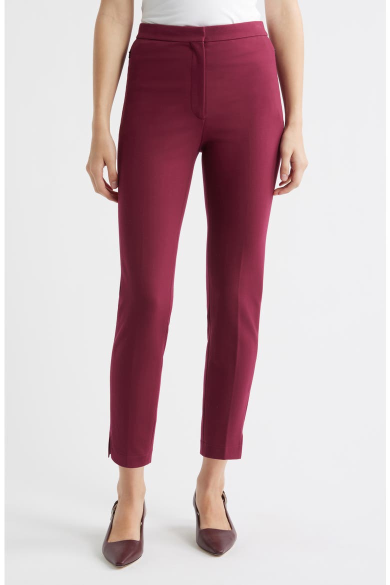 High Waist Tapered Pants, Main, color, BERRY