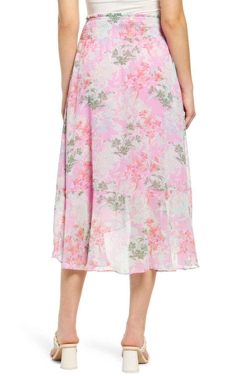 Vince Camuto Floral Ruffle Skirt, Alternate, color,