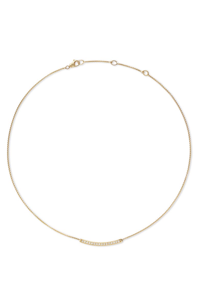 David Yurman Petite Pavé Diamond Bar Necklace, Alternate, color, 