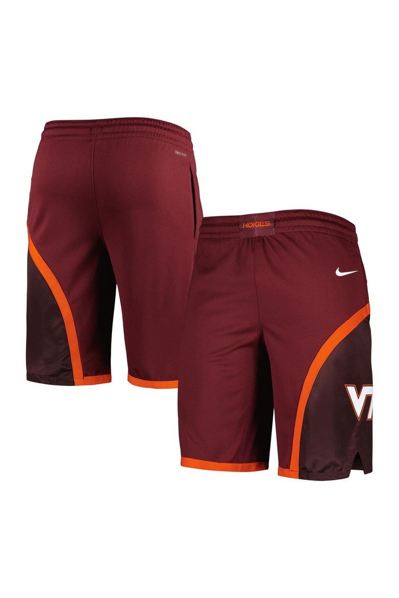 Men's Nike Maroon Virginia Tech Hokies Replica Performance Basketball Shorts, Main, color, Maroon