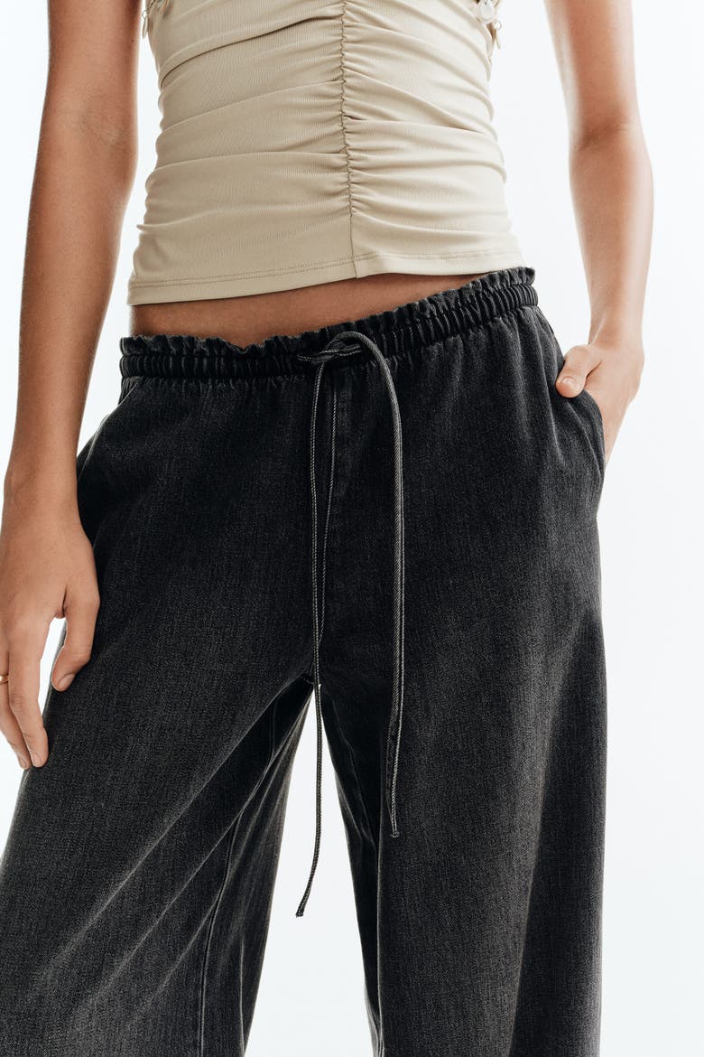Denim Pull-on Trousers, Alternate, color, Dark denim gray