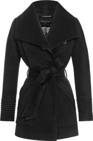 SENTALER Wide Collar Tie Waist Coat