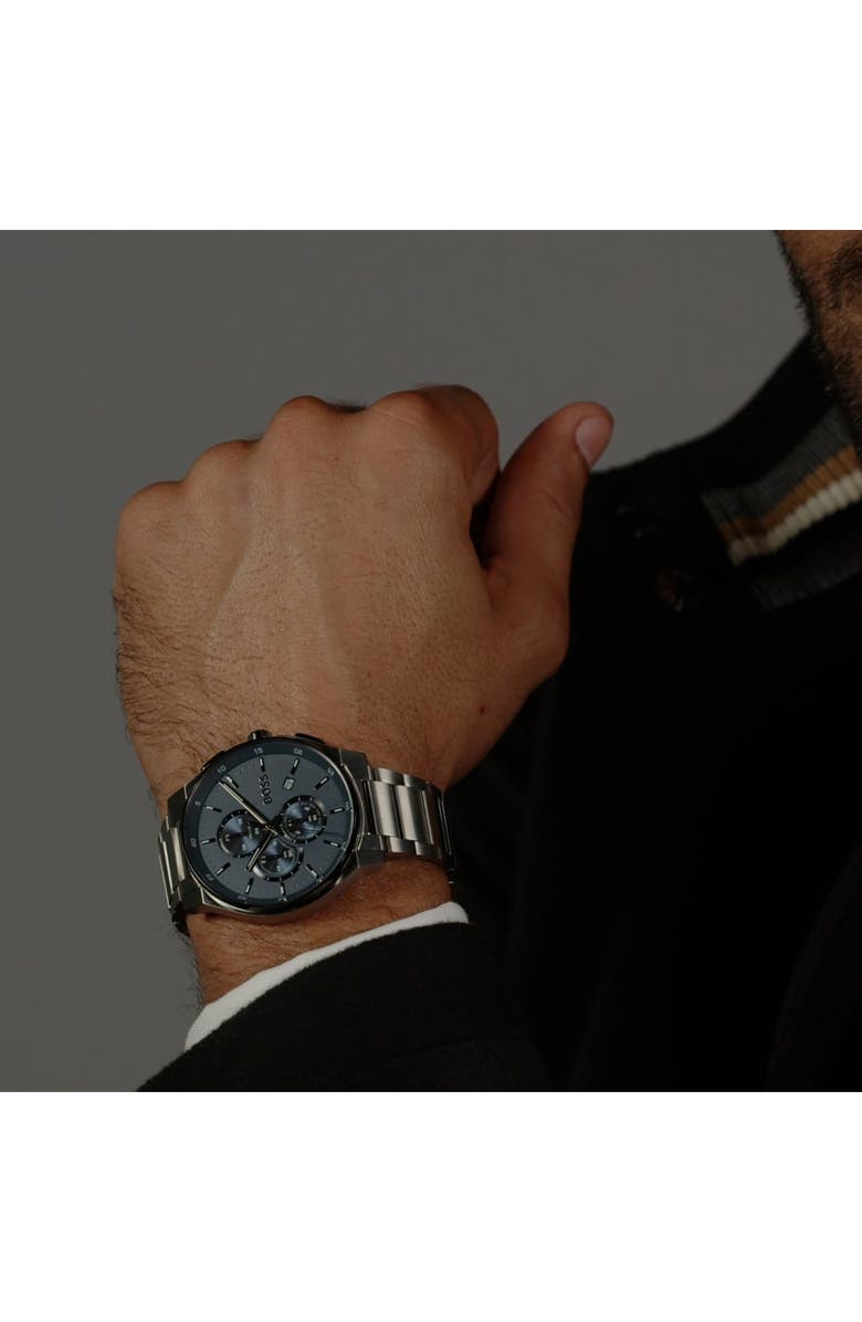 BOSS Peak 2.0 Chronograph Bracelet Watch, 45mm, Alternate, color, Blue