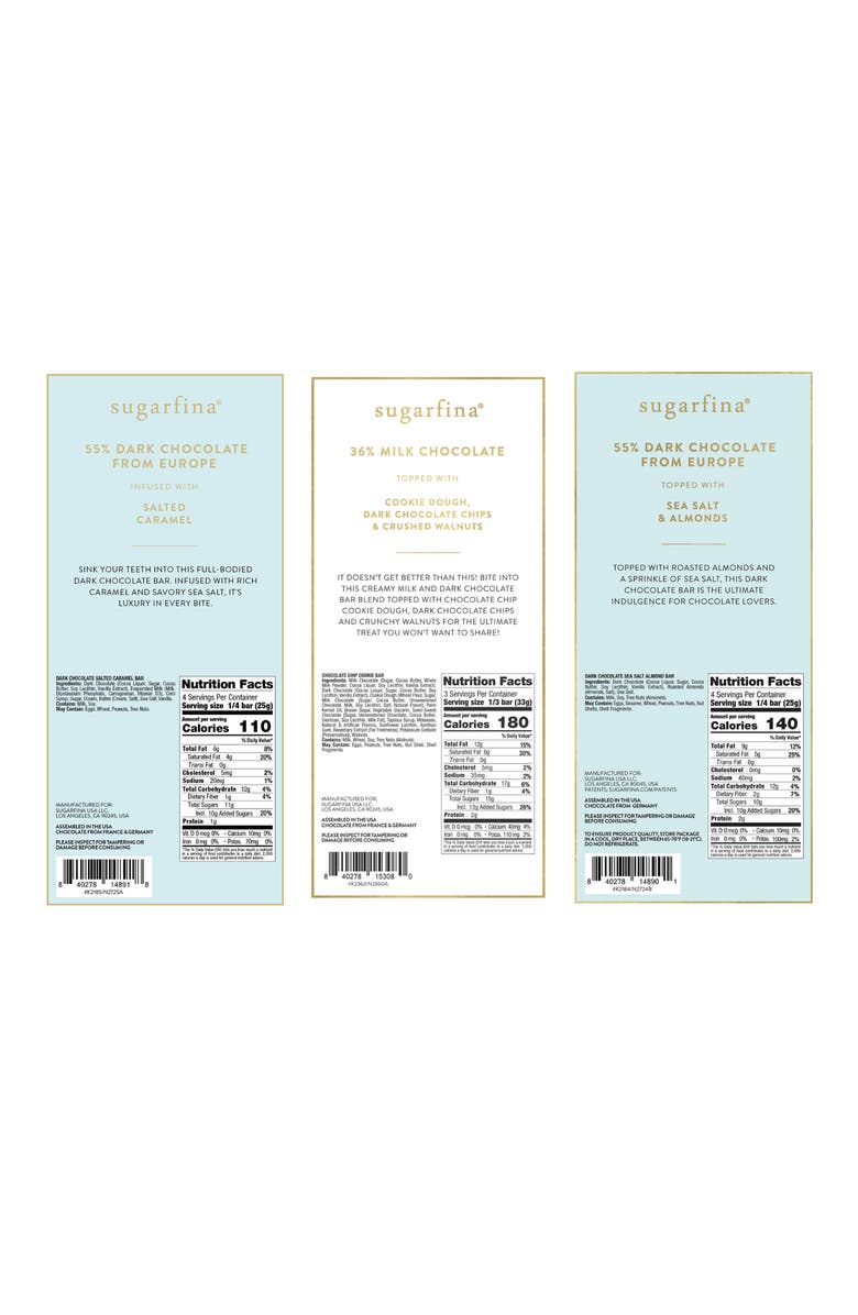 sugarfina For the Chocolate Lover 3-Piefce Candy Bar Set, Alternate, color, 