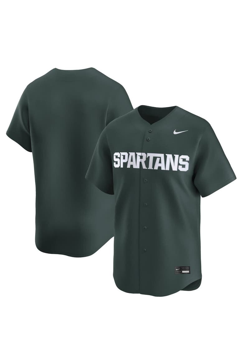 Men's Nike Green Michigan State Spartans College Limited Baseball Jersey, Main, color, Green