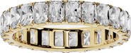 Jennifer Fisher 18K Gold Emerald Cut Lab Created Diamond Eternity Ring - 3.12 ctw