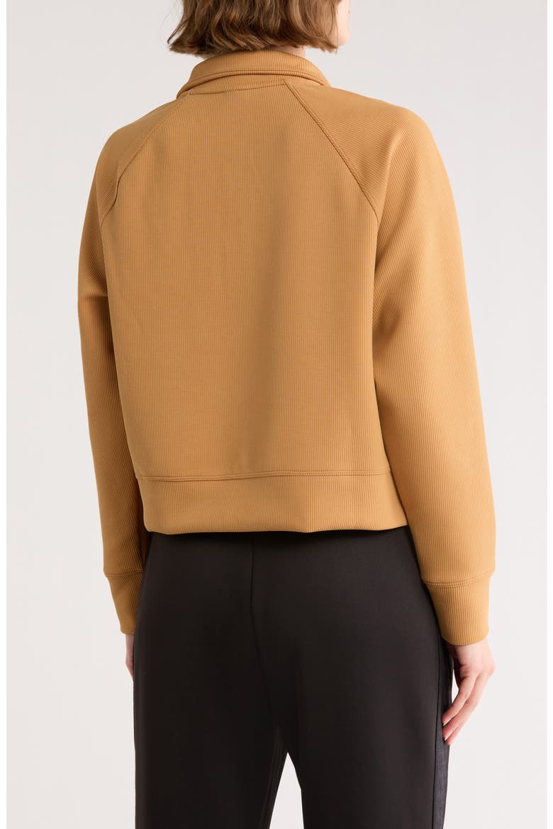 Highline Ribbed Half-Zip Pullover, Alternate, color, WHISKEY