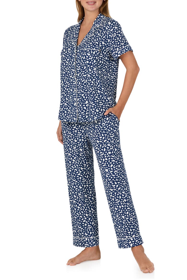 print crop pajamas, Alternate, color, DARK BLUE/ PRINT