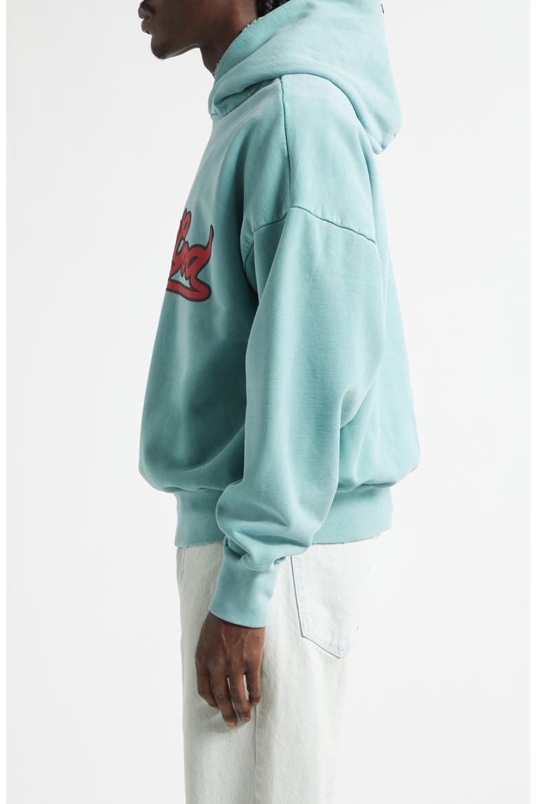 Classic Fit Fleece Logo Graphic Hoodie, Alternate, color, SKY