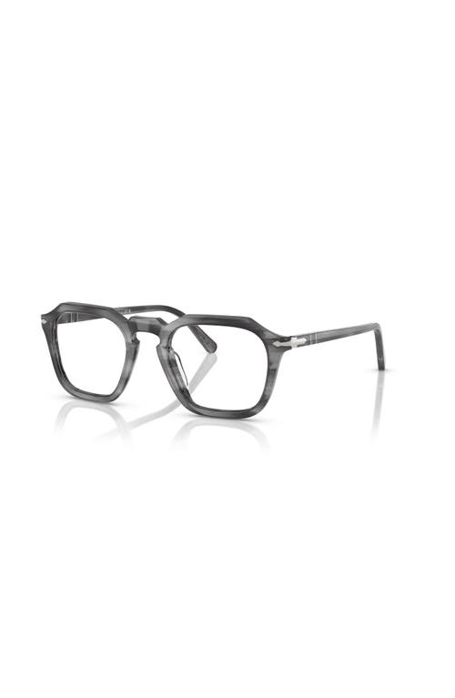 Persol 48mm Square Optical Glasses In Gray