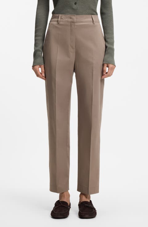Tecarino Stretch Cotton Ankle Career Pants