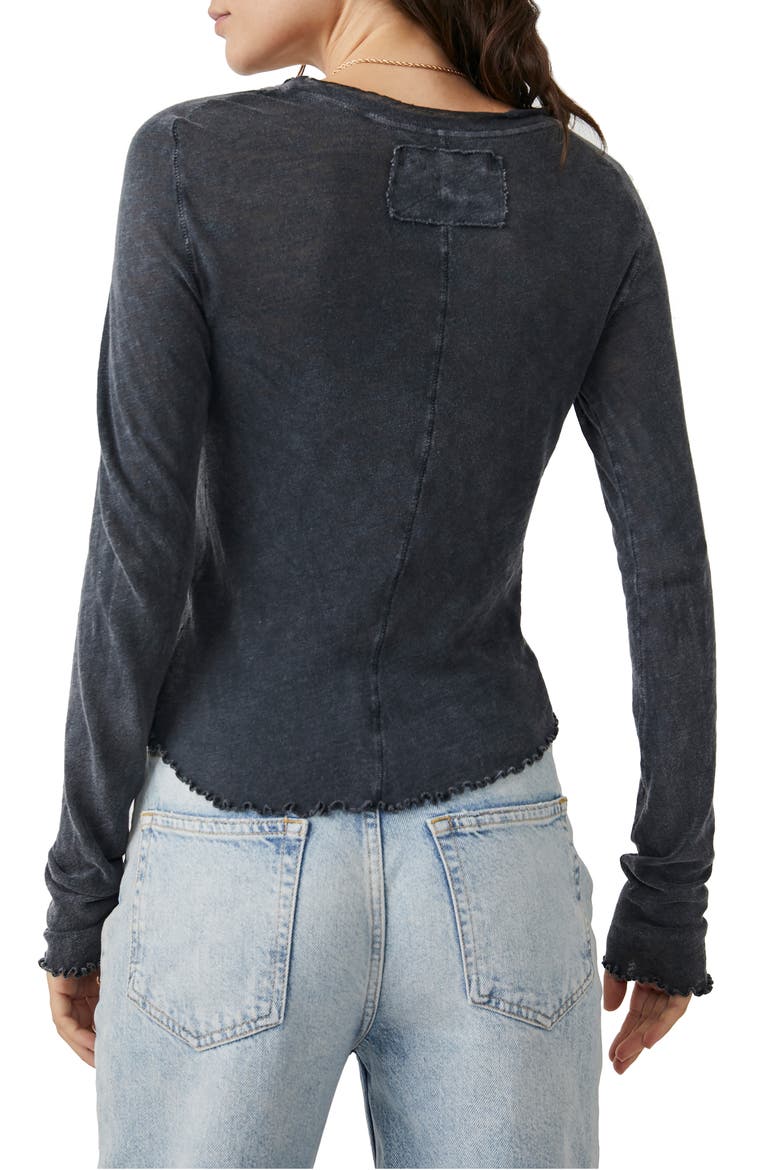 Be My Baby Long Sleeve Knit Top, Alternate, color, BLACK