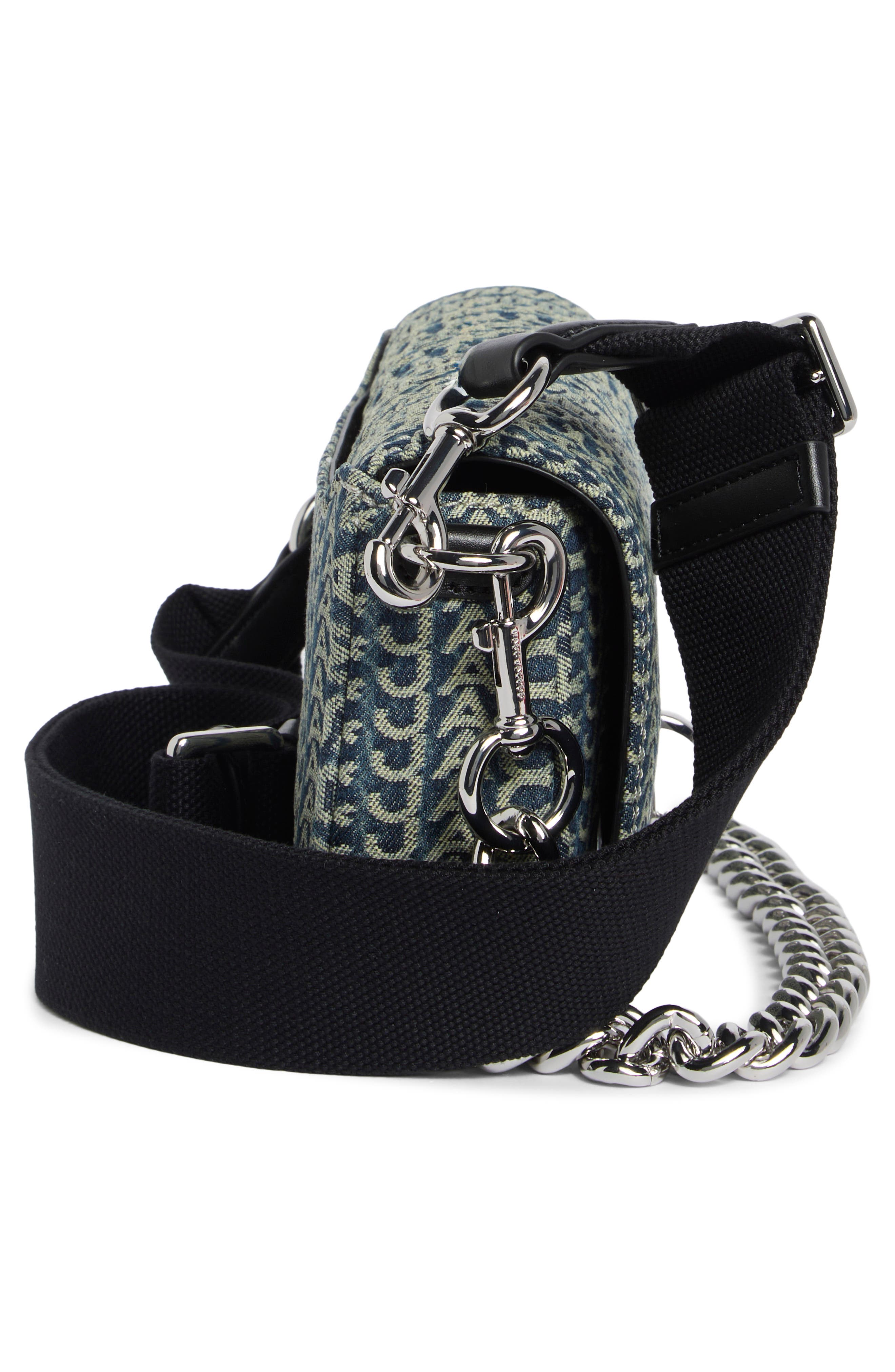 Monogram Pattern Shoulder Bag, Alternate, color, INDIGO
