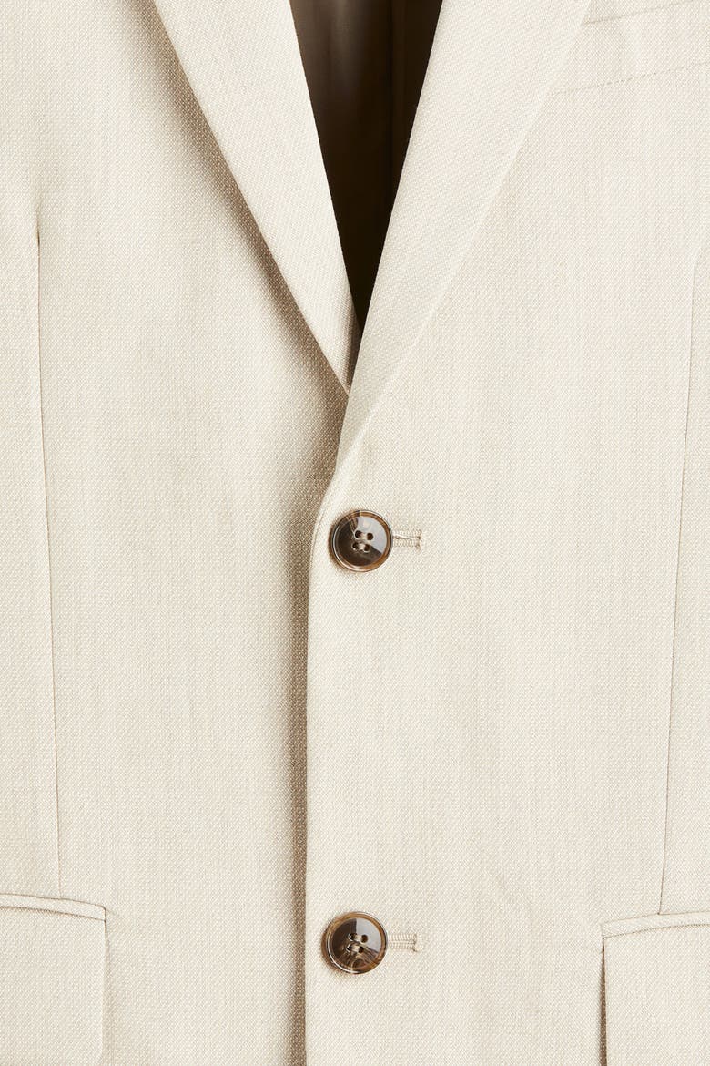 Slim Fit Single-breasted Jacket, Alternate, color, Beige