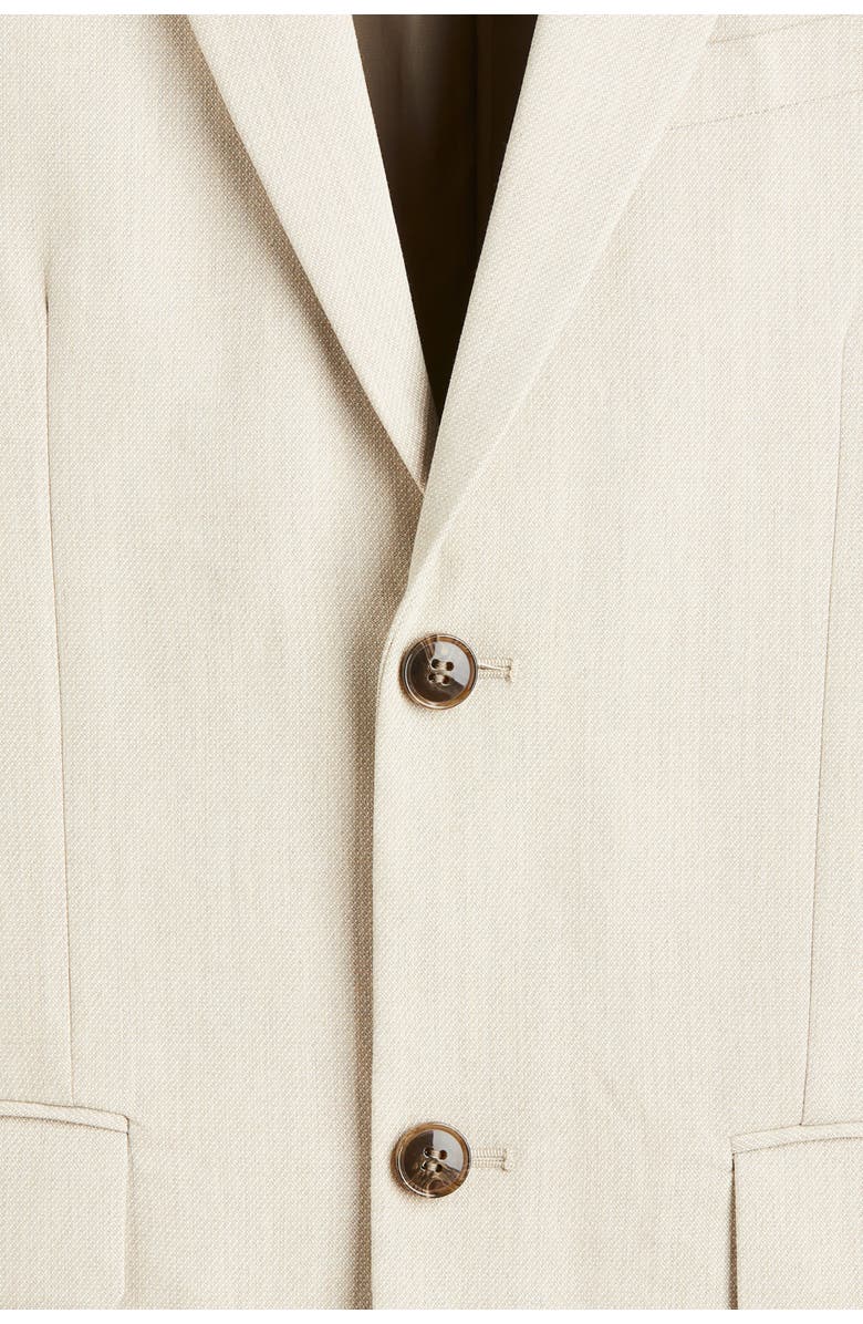H&M Slim Fit Single-breasted Jacket, Alternate, color, Beige