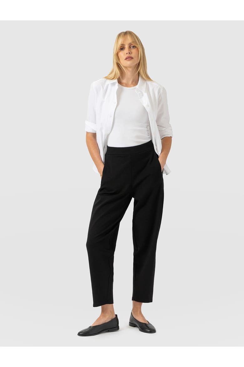 Barrel Leg Jersey Pant, Main, color, Black