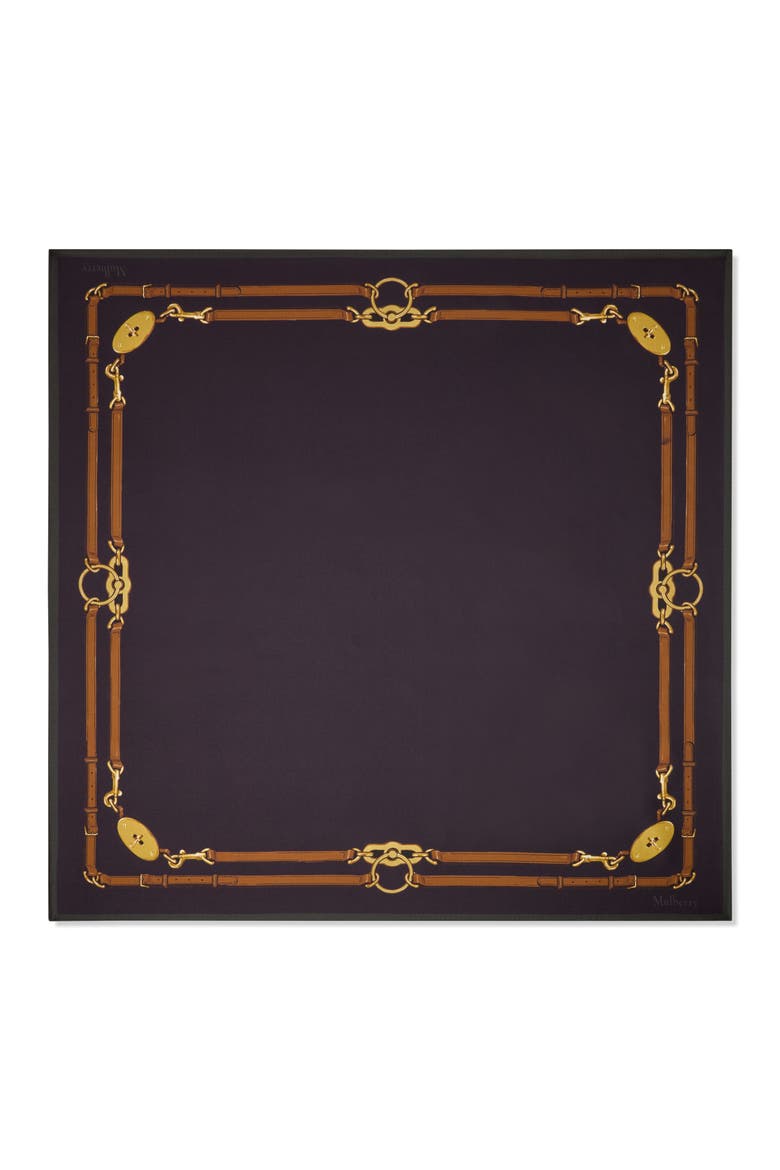 Square Scarf - Belted Boarder, Main, color, Deep Aubergine