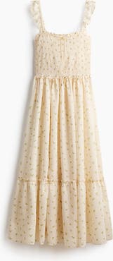 H&M Frill-trimmed Smocked-bodice Dress