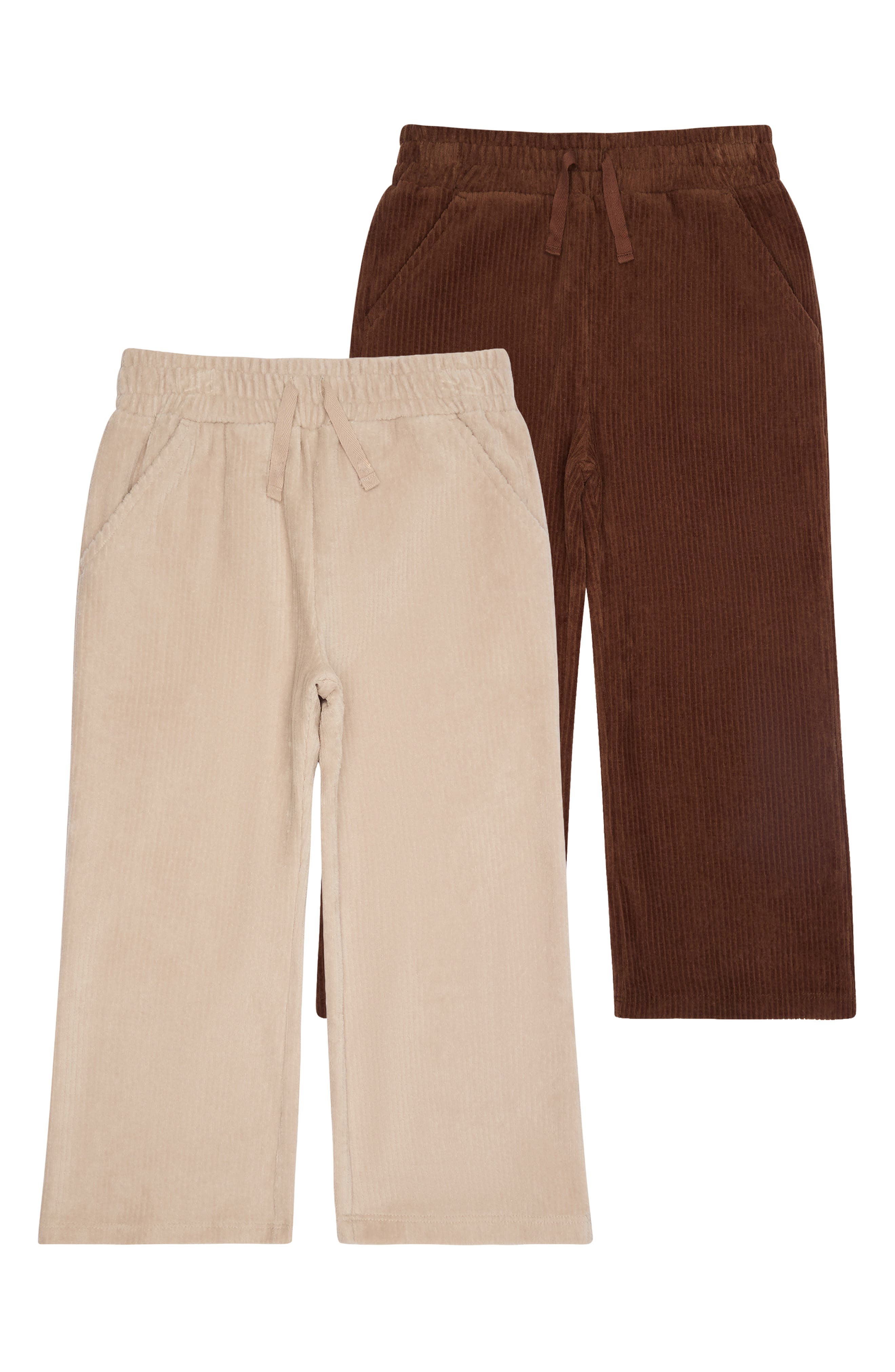 Kids' 2-Pack Ribbed Velour Pants