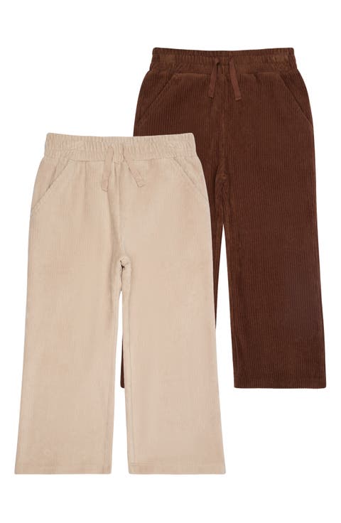 Kids' 2-Pack Ribbed Velour Pants