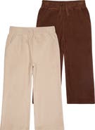 Petit Lem’s Mini Threads Kids' 2-Pack Ribbed Velour Pants
