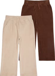 Petit Lem’s Mini Threads Kids' 2-Pack Ribbed Velour Pants