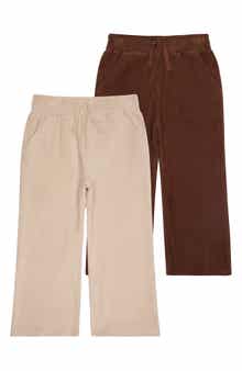 Kids' 2-Pack Ribbed Velour Pants