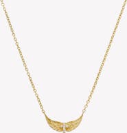 Rizen Jewelry Divine Wings Mini Cross Necklace