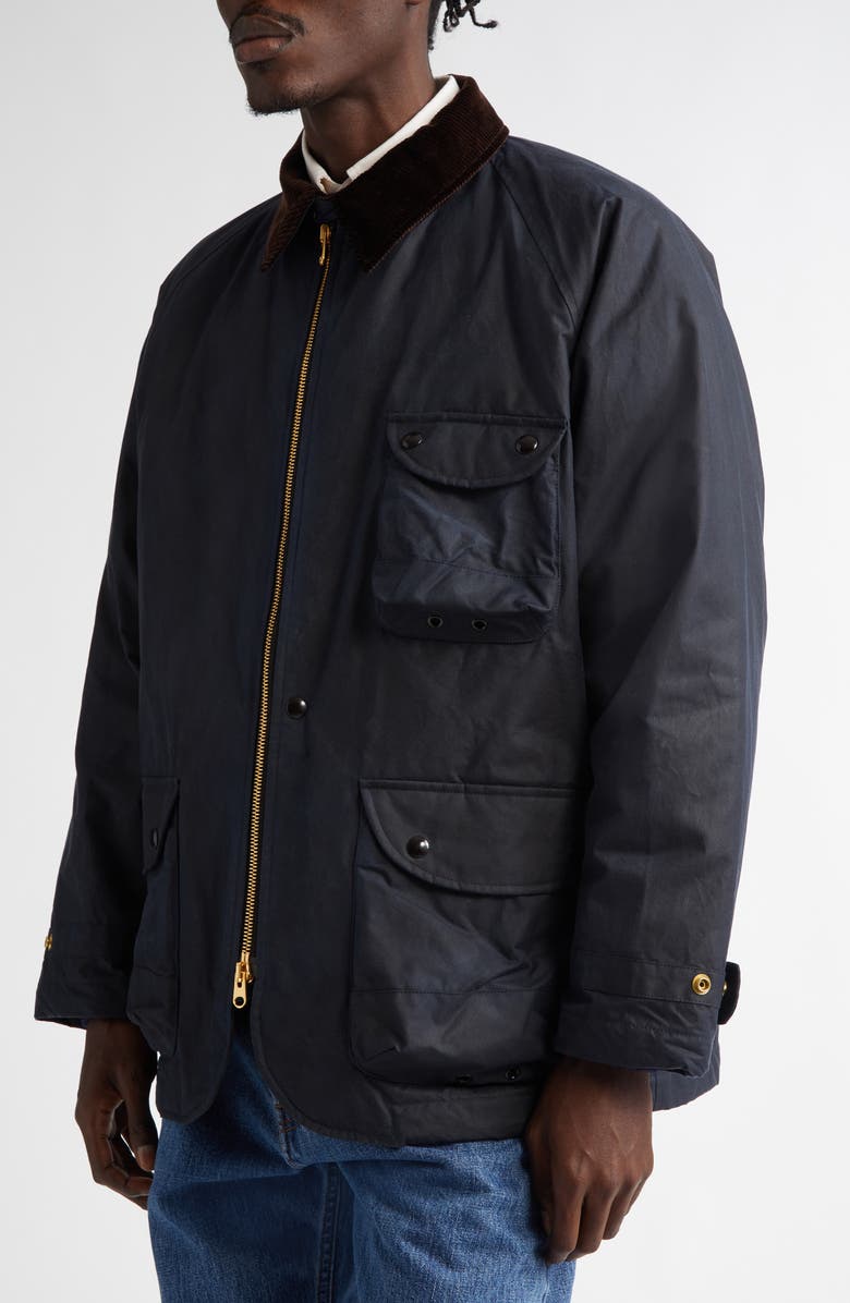 Drake's Water Repellent Waxed Cotton Coverall Jacket, Alternate, color, 