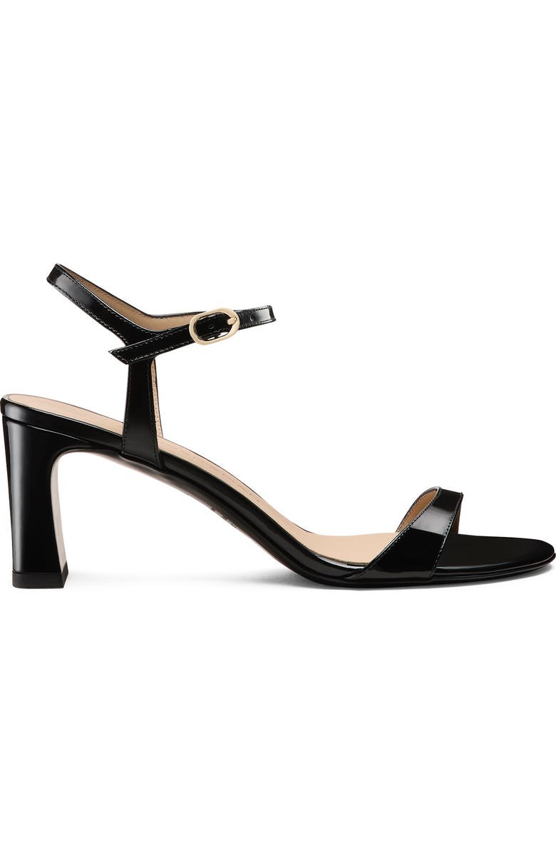 Stuart Weitzman Babette Ankle Strap Sandal, Alternate, color, Black